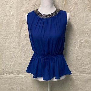 UK2LA Women’s Blue Royal Blouse Size L